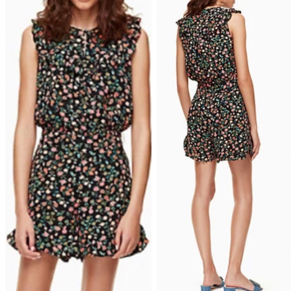 KATE SPADE Mini Bloom Floral Shorts Romper NEW Size 12